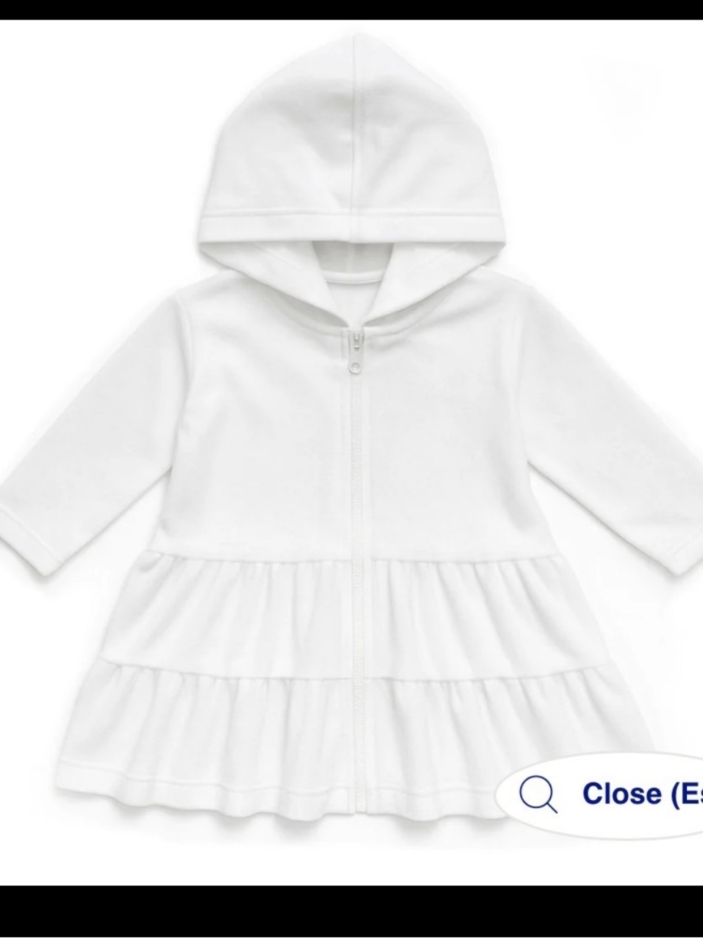 🤍 Florence Eiseman White Terry Cloth Swim Cover Up 3T